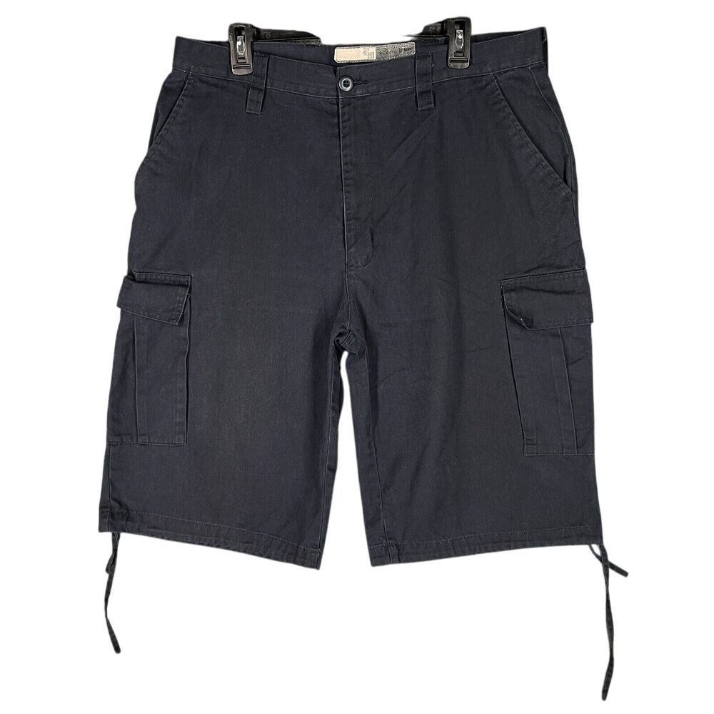 Regal Wear Mens 36 Cargo Shorts Navy Drawstring Hem Utility Pockets Streetwear